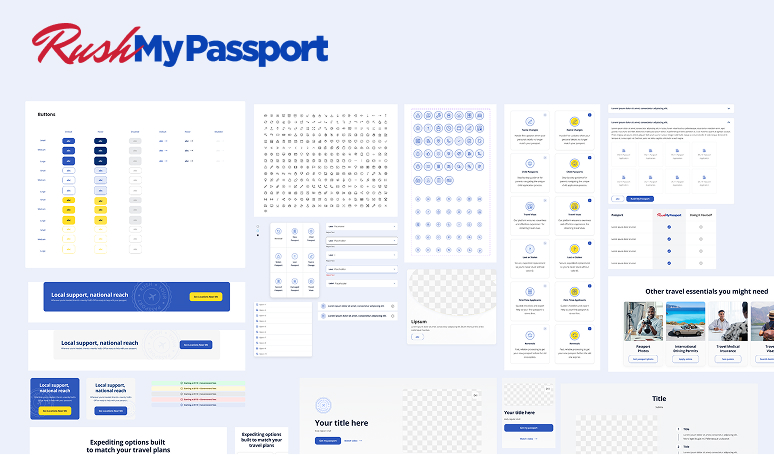 Rush My Passport design system